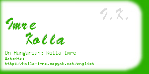 imre kolla business card